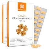 Healthspan Optiflex Glucosamin HCI 1.325mg mit Vitamin C | Schalentierfreie Tabletten für die Gesundheit der Gelenke | 40% mehr Glucosamin | Zusatz von Vitamin C | Vegan | 240 Tabletten