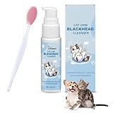 Katzenakne Kinn Pflegeset,Katzenkinn Akne Reiniger,Katzenakne Creme,Katzenkinn-Akne-Reiniger,Katzen-Akne-Kinnentferner,Kinnreiniger für Katzen,Ausgestattet mit Katzenakne Reinigungsbürste
