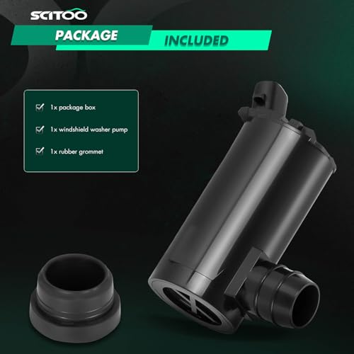 Image of SCITOO Windshield Washer Pump Replacement for Hyundai for Sonata | Direct fit for 1995-2010 For Hyundai For Sonata|Replaces OE 98510-3B000|98510-2S100|98510-3K010|With Grommet