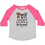 inktastic Rescue Pet Animal Adopt a New Friend Toddler T-Shirt 5-6 Heather and Hot Pink 44f96