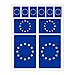 Generisch 10 Stück Flaggen Aufkleber Europa Set | Sticker EU Autoaufkleber