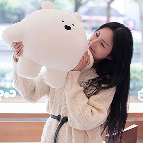 Image of REFAHB 15.7 inch Cute Bear Plush Stuffed Animal Body Pillow Fat Cartoon Cylindrical Body Pillows for Kids, Super Soft Hugging Toy Gifts for Bedding, Kids Sleeping Nap Kawaii Pillow