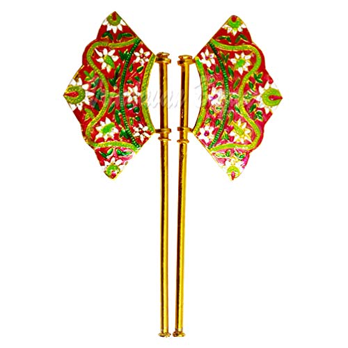 Éventail Meenakari multicolore pour rituel de divinité à domicile - 2