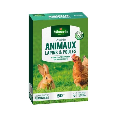 Vilmorin 4461312 Prairie Animaux Lapins et Poules, Vert, 5.80 x 14.5 x 22 cm