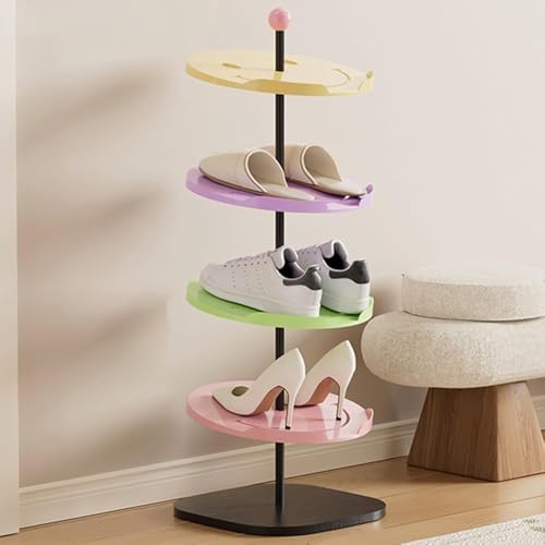 Étagère à chaussures verticale compacte en bois pour entrée étroite