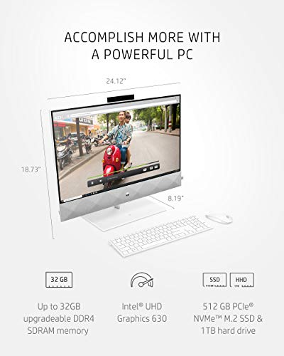 Hp 27 Pavilion All-In-One Pc, 10Th Gen Intel I7-10700T Processor, 16 Gb Ram, Dual Storage 512 Gb Ssd And 1Tb Hdd, Full Hd Ips 27 Inch Touchscreen, Windows 10 Home, Keyboard And Mouse (27-D0072, 2020) #TOP2