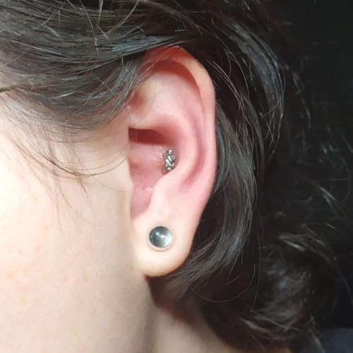 Casvort Unique 0.5mm Increments 14G-00g Comfy Pain-free Single Flare Glass Dead Stretching Plugs, Hypoallergenic Body Piercing Tapers, Pierced Ear Lobe Stretching Kits.3