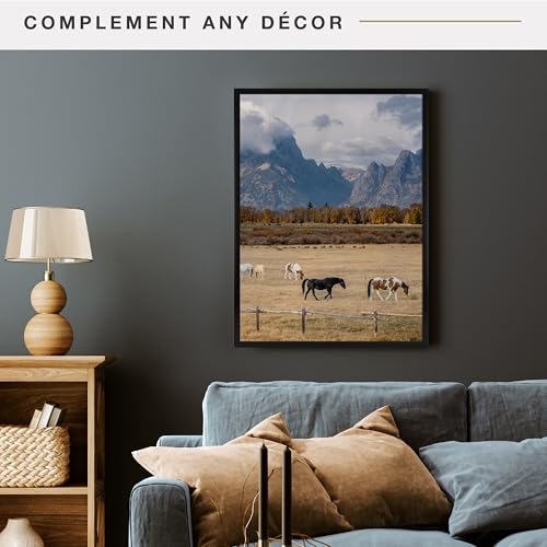 Image of MCS Foundation 20x27 Poster Frame Traditional Black, Vertical & Horizontal Wall Hanging Large Picture Frame for Photos, Posters & Art Prints (1-Pack)