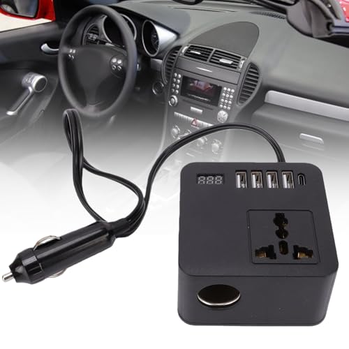 Convertidor de energía para vehículos con USB Tipo C y adaptador versátil 5