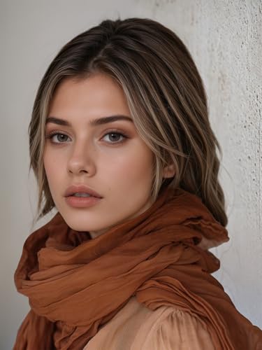 Linen Coverups for Women Vintage Cotton-linen Blend Scarf for Women - Soft Crinkle Shawl Wraps,Unseix Style