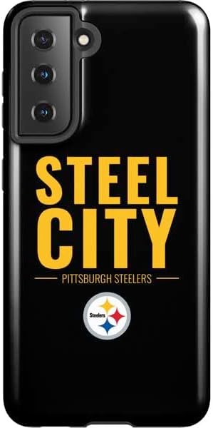 Skinit Pro Phone Case Compatible with Galaxy S21 5G - Officially Licensed NFL Pittsburgh Steelers Double Vision Design