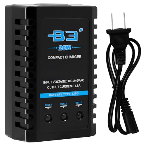 Tosiicop B3 Lipo Battery Charger 2S/3S 20W for RC Batteries