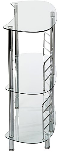 Mango Steam Contemporary Modern Home Entertainment Liquor Bar Catalina Table (Euro, Clear)
