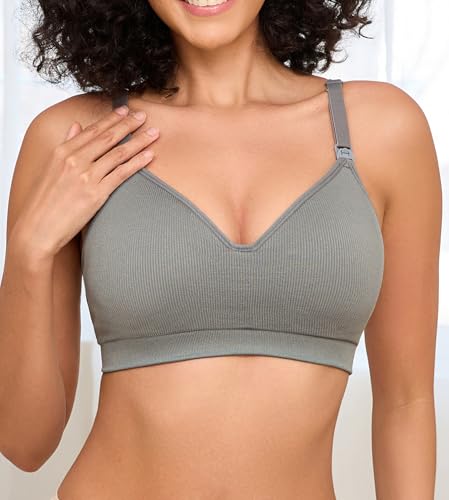 Supportive Nursing Bra for Maternity Breastfeeding Seamless Bralette with Built in Padded for Pregnancy Women2