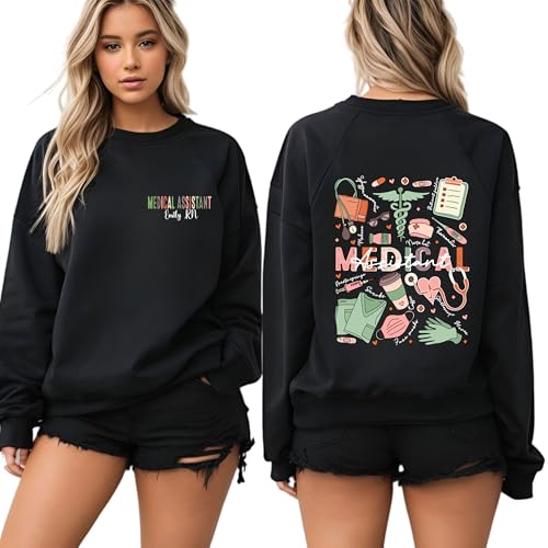 Custom MA Nurse Sweatshirt, Medical Assistant Nurse Shirt, Nurse Appreciation Gift, Medical Assistant Crewneck Sweater, MA Nurse Gift