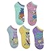 Nick 90's Ladies and Juniors Pastel 5 Pk(5 Pair) No Show Socks (9-11)