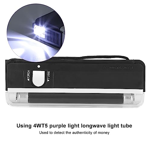 Ejoyous DL-01 Tragbarer UV-Geldscheinprüfer, Ultraviolett Gelddetektor Rechnungsprüfer and leicht mit Ultraviolett-Erkennungssystem und Taschenlampe, für Geschäfte Restaurants Hotels