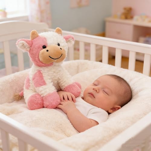 Sibupue Cow Stuffed Animals Soft Plush Cute Cow Doll for Boys Girls 11.8in(zuo NIU fense 30cm)