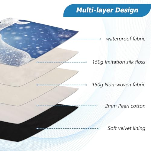 Funda para portátil de 13-14 pulgadas impermeable azul con reno miniatura 4