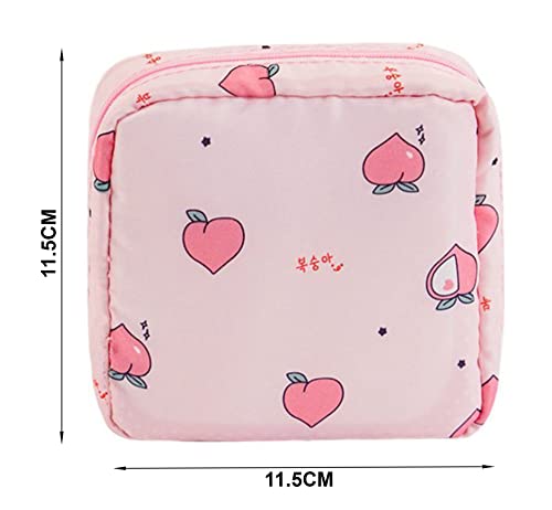 House of Quirk Polyester Sanitary Napkin Storage Bag, Menstrual Pad Bag With Zipper, Napkin Purse, First Period Kit For Teens Girls, Storing Pads Travel Accessories For Women... - Image 2