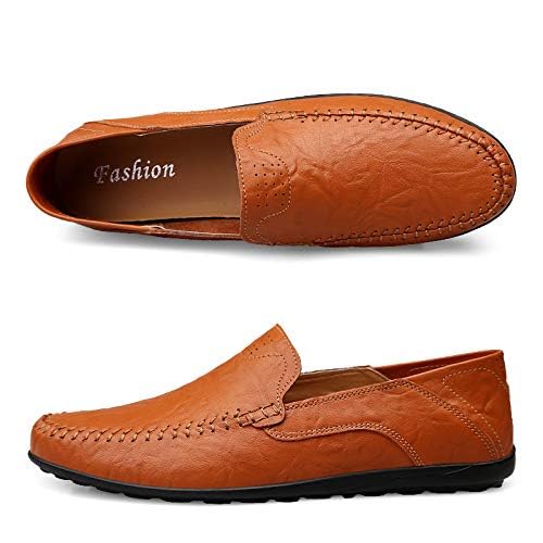 Men's Loafers Genuine Leather Flat Breathable Casual Shoes Handmade Slip On Driving Shoes Fashion Business Shoes4