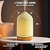 Essential Oil Diffuser Electric Aromatherapy Oil Diffuser 200ml Ceramic Aroma Scent Diffusers Humidifier with Auto Shut Off Ultrasonic Quiet/4 Timing Set/7 LED Lights for Home Office Sleep #2