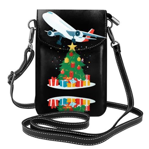 Sac à bandoulière en cuir pour téléphone portable 19,3x12,4cm de voyage et marche