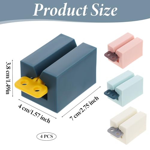 Dimeho Toothpaste Squeezers, 4 Pcs Rolling Toothpaste Tube Squeezer Dispenser Toothpaste Dispenser Tub Squeezer Rollers Toothpaste Wringer Seat Holder Stand for Bathroom Saves Toothpaste Creams