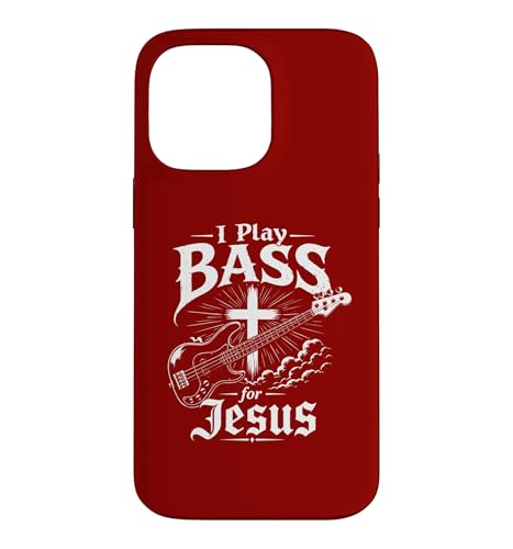 I Play Bass For Jesus�A�x�[�X�M�^�[�A�N���X�`�����x�[�V�X�g �X�}�z�P�[�X iPhone 14 Pro Max �p