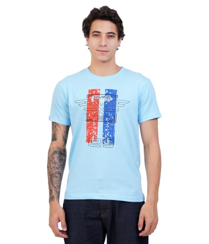 Image of Men's Super Combed Cotton Round Neck Half Sleeve T-Shirt | Soft Breathable Cotton Fabric | Stylish Comfortable Wearfor Men | Quality Regular Fit