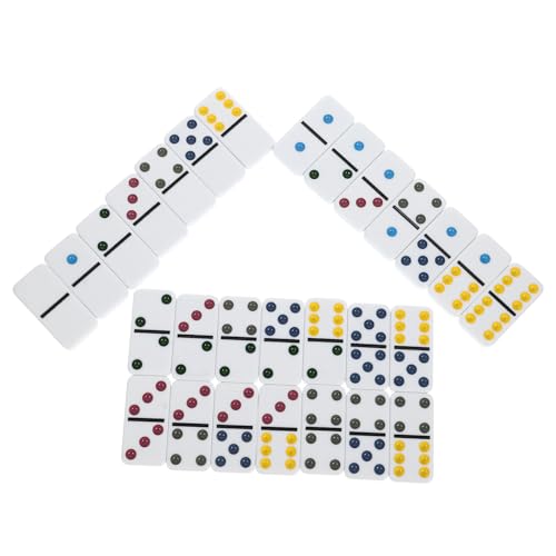 Jeu de dominos en 28 pièces colorées UKCOCO léger pour s'amuser en famille