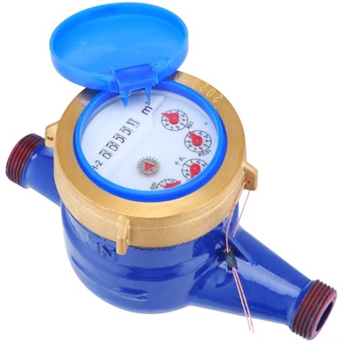 Medidor preciso de agua seca DN15 con medición de 4 manecillas, detección de fugas, esfera de cristal templado, protección contra la corrosión y filtro incorporado para una medición precisa del