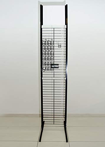 Tiendade Présentoir Double avec 4 roulettes et 10 Crochets Noir