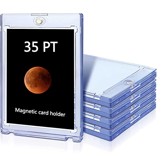 Qurhafoo Magnetic Card Holder 35Pt, Trading Card Hard Case, Card Protector Hard Plastic, Hard Card Sleeves Display Case For Standard Collection Cards (5) #TOP21