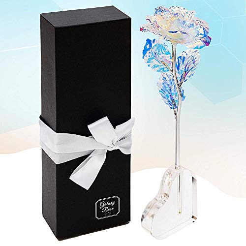 Galaxy Rose Gifts for Women - Birthday Gifts for Her - Cute Aesthetic Room Decor - Wedding Anniversary for Wife, Girlfriend, Presents for Mom, Best Friend - Artificial Flower Forever Infinity Rose