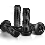 30Pcs 304 Stainless Steel Bolts, M8 x 25mm Black Hex Socket Button Head Bolts Furniture Fasteners with Wrench for Cabinet Doors