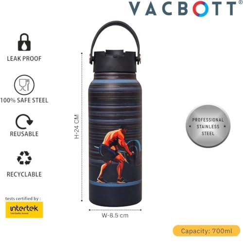 Image of Clay Craft Water Bottle Stainless Steel Sports Bottle|Double Walled 18 Hours Hot and 24 Hours Cold Vacuum Insulated Flask 700 ml|Travelling|Lightweight|BPA Free|BIS Certified|1 Year Limited Warranty