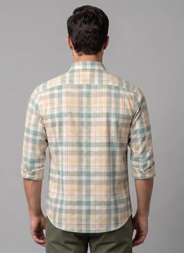 Image of Afflatus Men's Checked Casual Premium Cotton Blend Full Sleeve Regular Fit Check Shirt for Man | Stylish Checks Shirt for Casual Wear | Cotton Shirt for Men