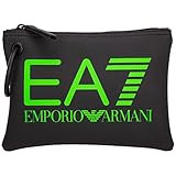 Made in Italy Emporio Armani EA7 hombre neceser black - green fluo logo