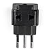 Orei Italy, Libya, Chile & More (Type L) Travel Adapter Plug - 2 in 1 - CE Certified - RoHS Compliant - 4 Pack - Black Color (P21-12A-4PK)