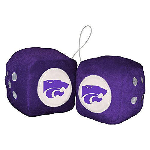 NCAA Kansas State Wildcats Football Team Fuzzy Dice, Purple