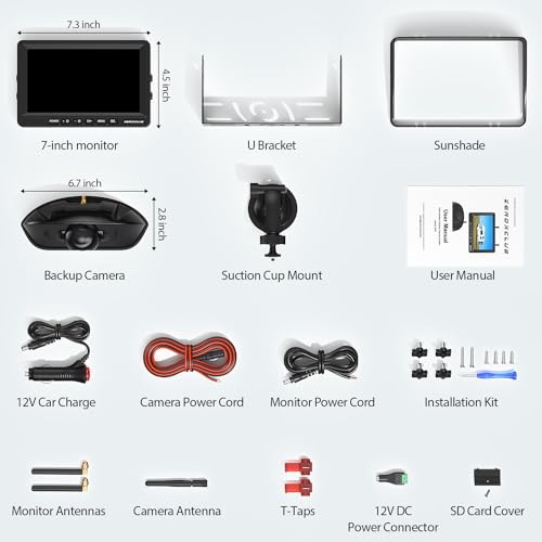 Zeroxclub 1080P 7 Inch Wireless Rv Backup Camera System thumb #6