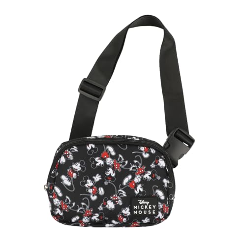 Disney Mickey & Minnie All-Over Print 19 Cm Black Fanny Pack