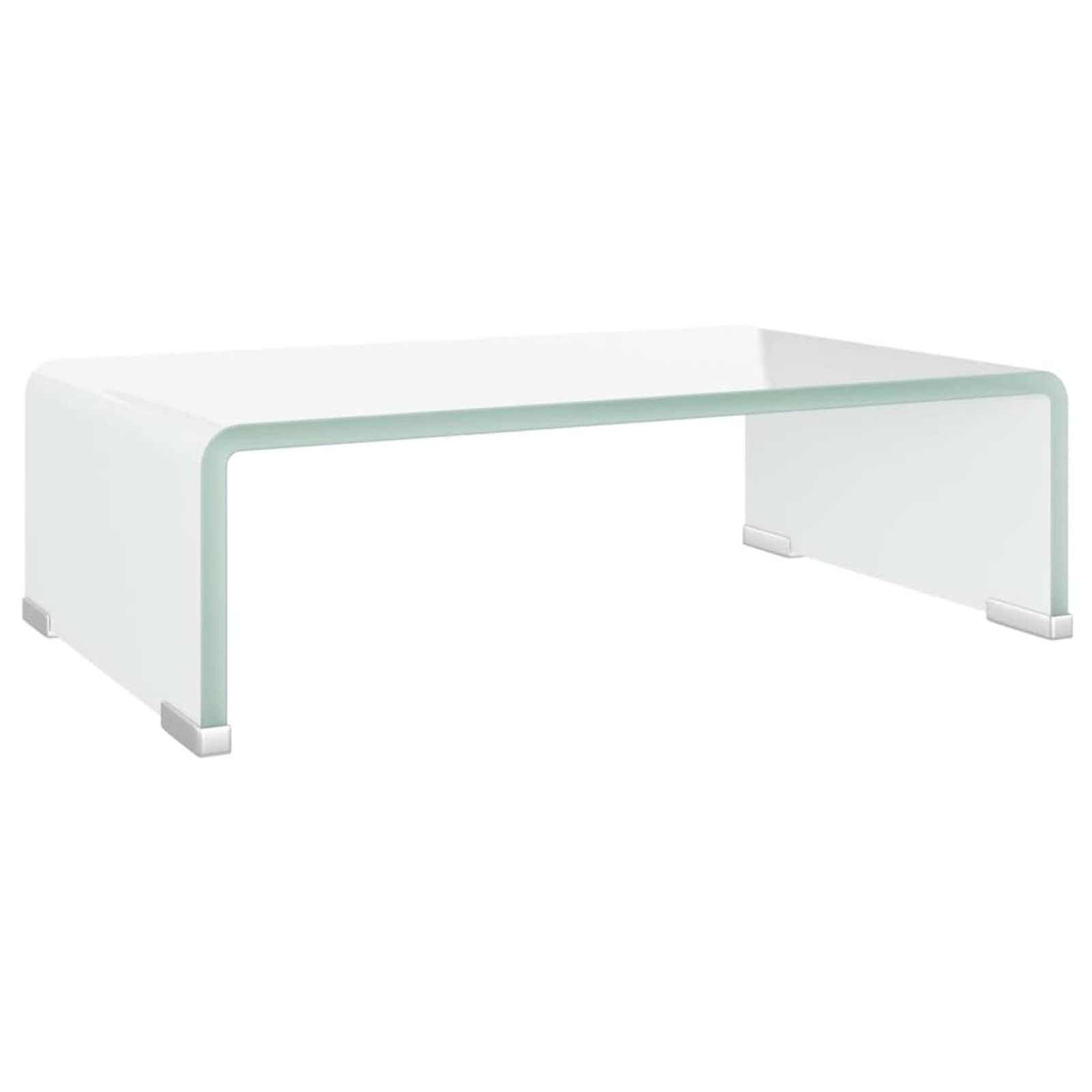 Homgoday Supporto TV / Monitor Riser Vetro Verde 40x25x11 cm, Supporto da scrivania per monitor Riser, Espositore per laptop e monitor