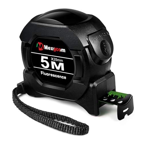 WGIDSKKI Cinta Métrica de 5 m, Automática - Auto Lock Tape Cinta Métrica a Prueba de Caídas con Revestimiento de Goma a Prueba de Golpes