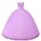Produktbild von Bezaubernde Ballkleid Tüll Rosa Schulter Lange Abschlussball Kleider, – S