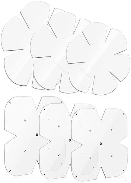 HOT-6 Piece Bowl Cozy Sewing Template 8 Inch 10 Inch 12 Inch Acrylic Bowl Wrap Sewing Pattern Template (Curved Edge) - (Color: Transparent)