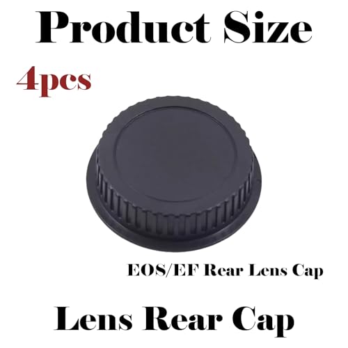 4 STK Objektivdeckel Hintere Kappe für Canon EF/EF-S Objektiv,Staubschutzkappe EOS SLR Kamera,Passend Für 4000D 2000D 760D 750D 600D 700D 250D 200D 90D 80D 77D 70D 60D 5D Mark IV/III/II 6D II/I 7D II