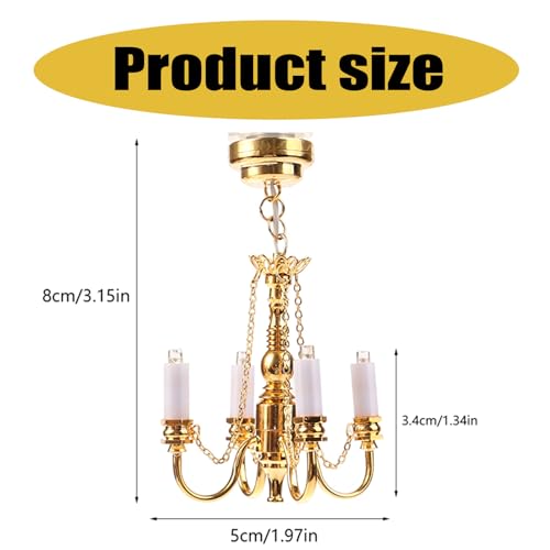 Muebles candelabros en miniatura estilo vela lámpara de techo modelo araña vintage 3