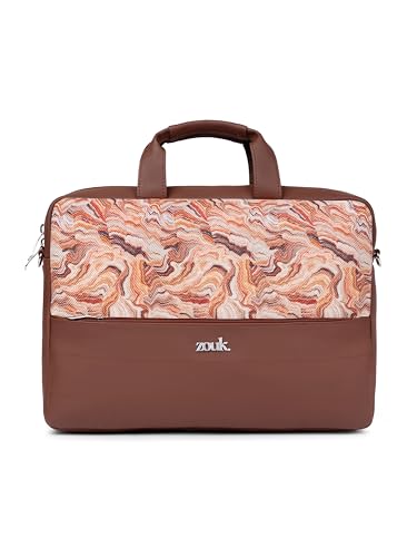Image of ZOUK Arin Laptop Bag | Slim & Stylish Laptop Bag for Women Office Use | Fits 15.6+ Inch Laptop | Padded Compartment Fits up to 17 Inch Laptop | Water-Resistant | Lightweight